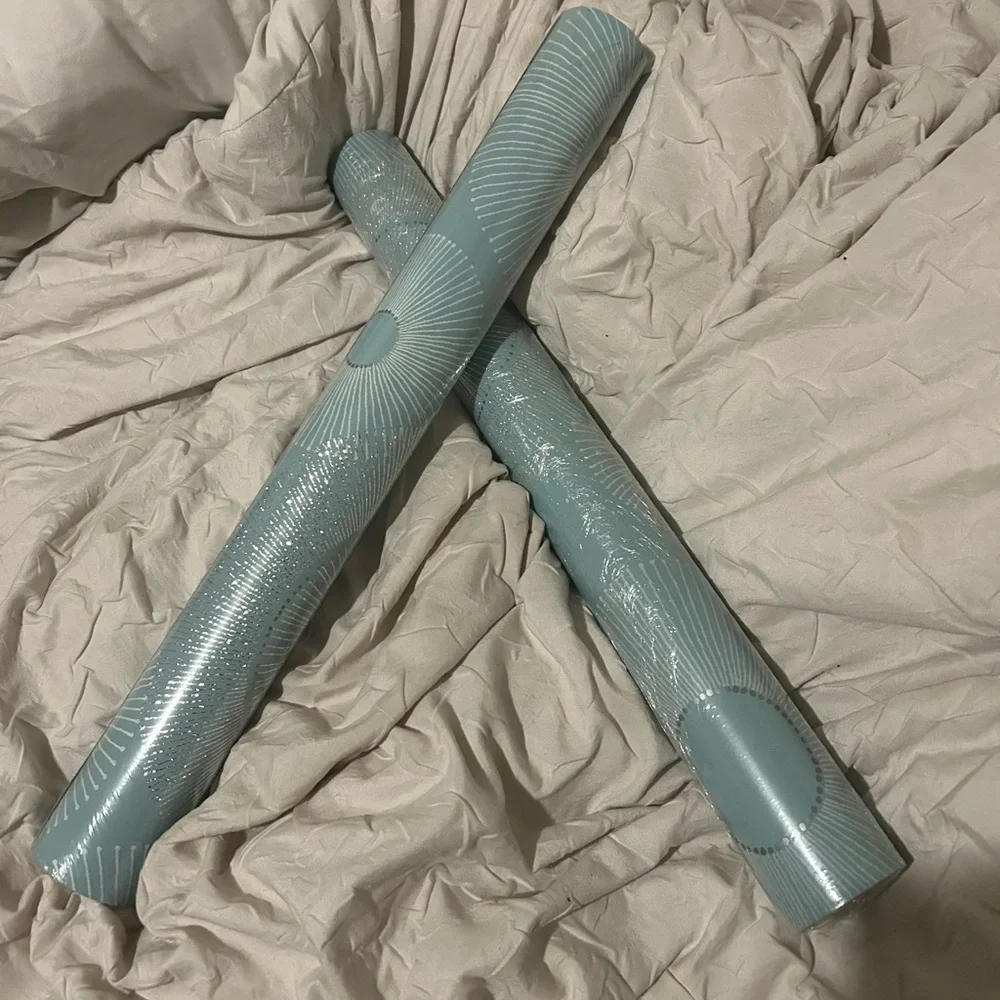 Exclusive Wallcoverings Eternity Blue Geometric Pattern Discontinued 2 Dbl Rolls
